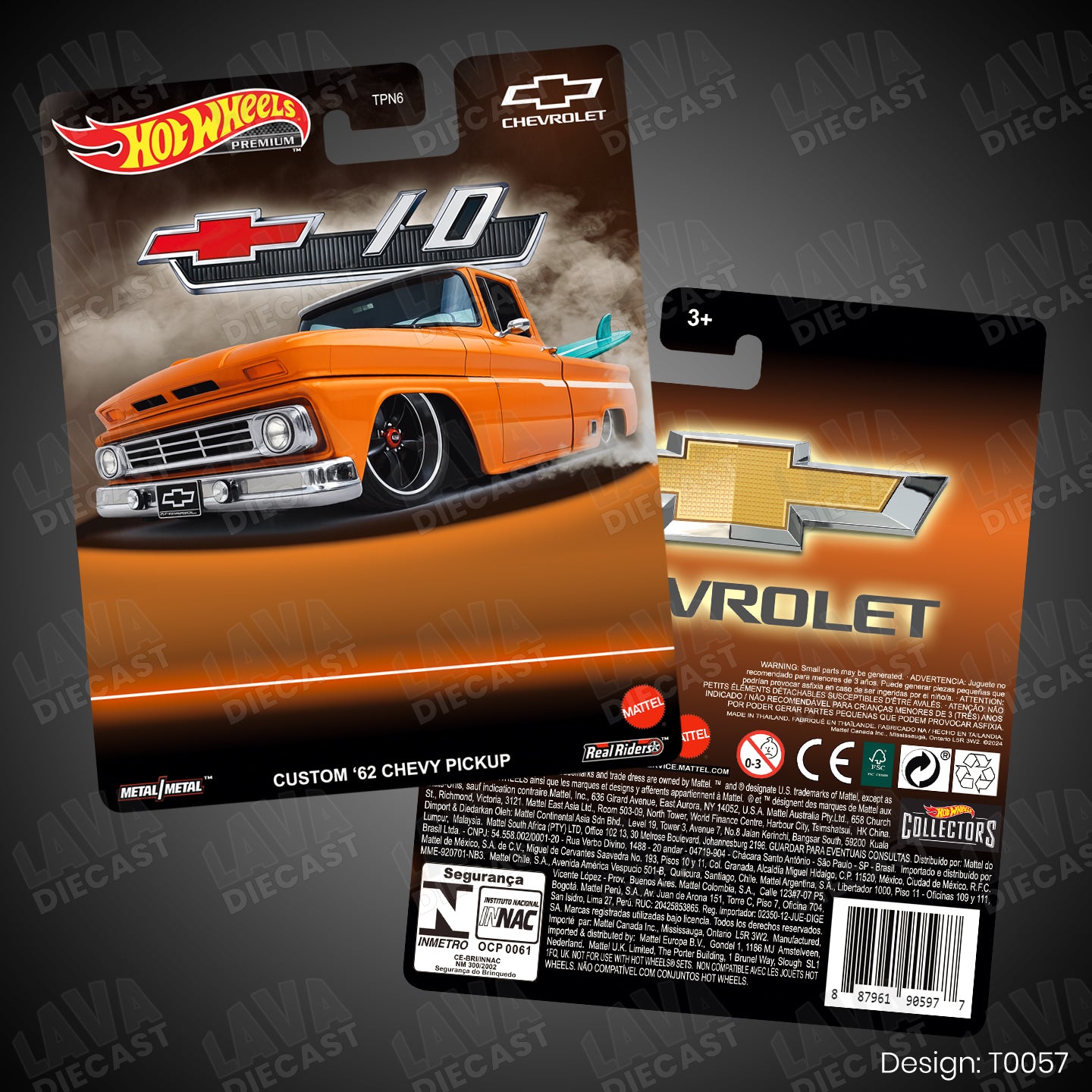 Hot Wheels Brick Shop '62 Chevy Pickup | Custom Premium 1:64 Card