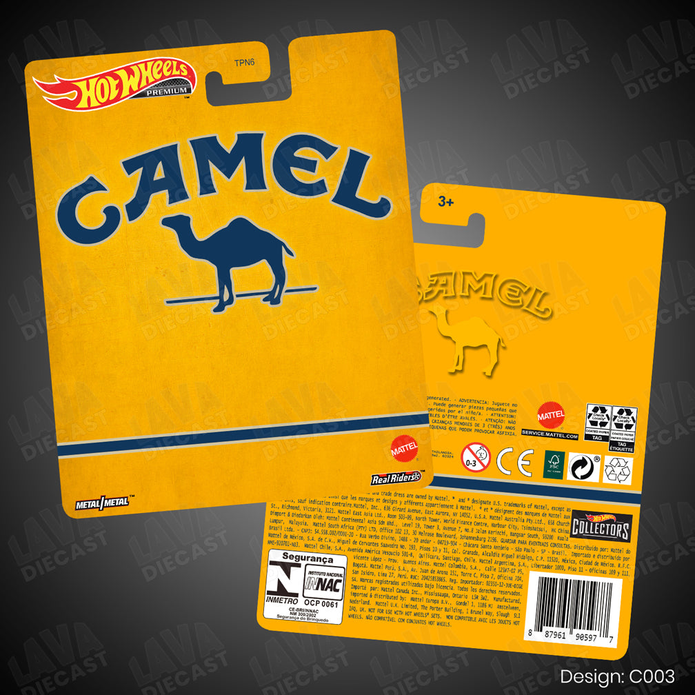 CAMEL Theme Premium Custom Hot Wheels Card for 1:64 Diecast