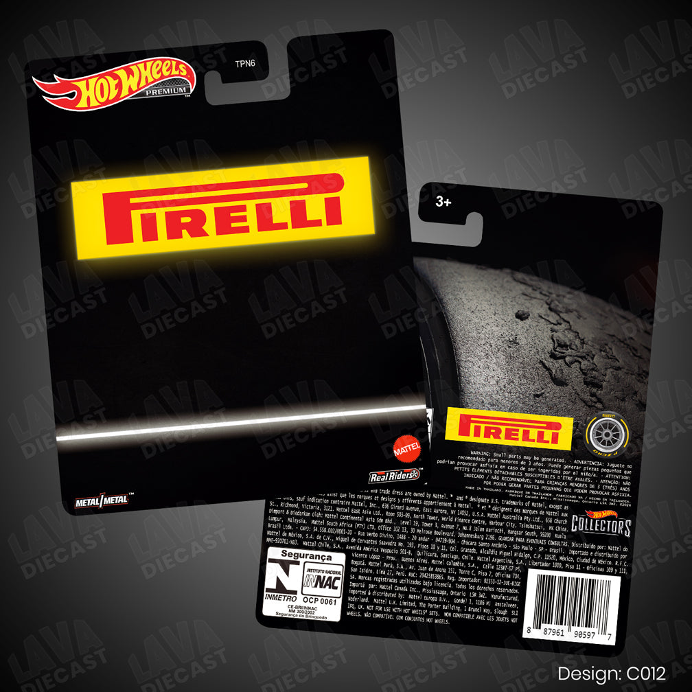 PIRELLI Theme Premium Custom Hot Wheels Card for 1:64 Diecast