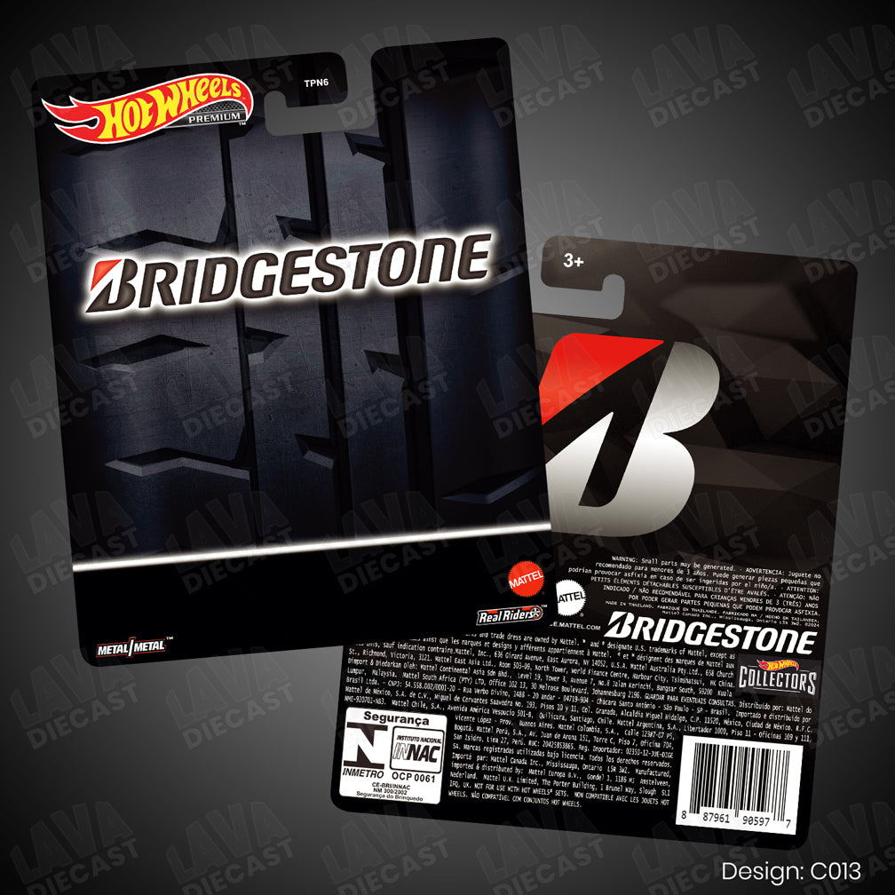 BRIDGESTONE Theme Premium Custom Hot Wheels Card for 1:64 Diecast