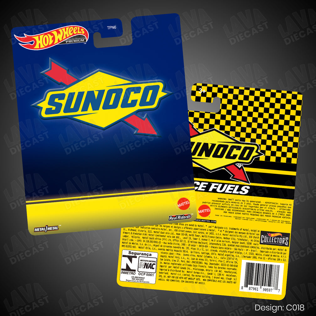 SUNOCO Theme Premium Custom Hot Wheels Card for 1:64 Diecast