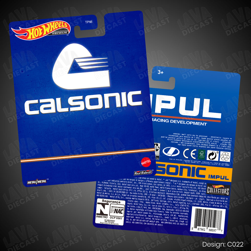 CALSONIC Theme Premium Custom Hot Wheels Card for 1:64 Diecast