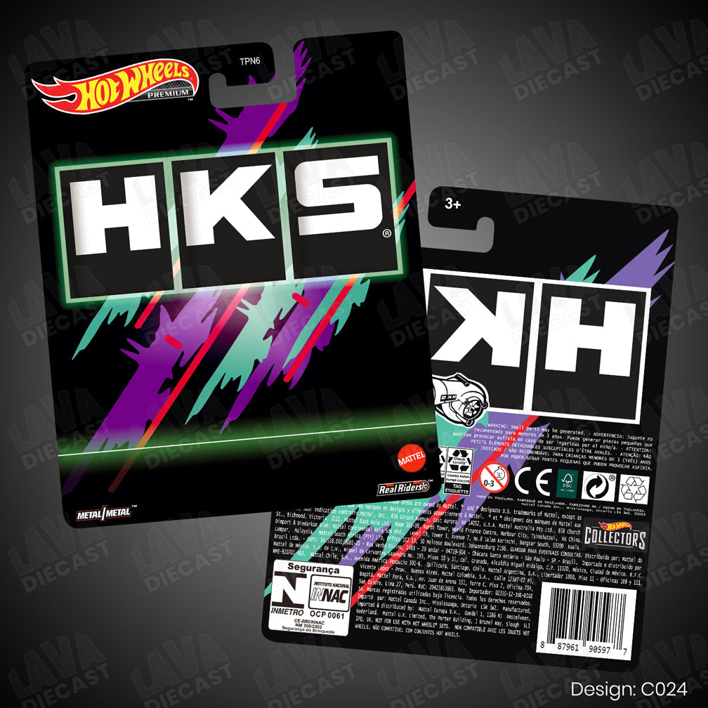 HKS Theme Premium Custom Hot Wheels Card for 1:64 Diecast