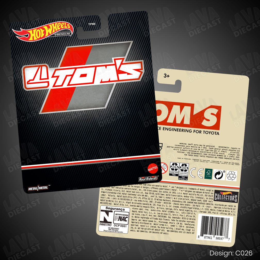 TOM'S Theme Premium Custom Hot Wheels Card for 1:64 Diecast