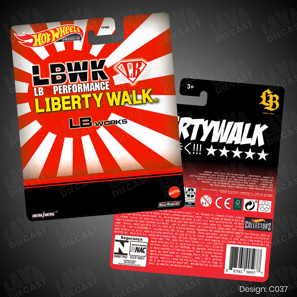LBWK LIBERTY WALK Theme Premium Custom Hot Wheels Card for 1:64 Diecast