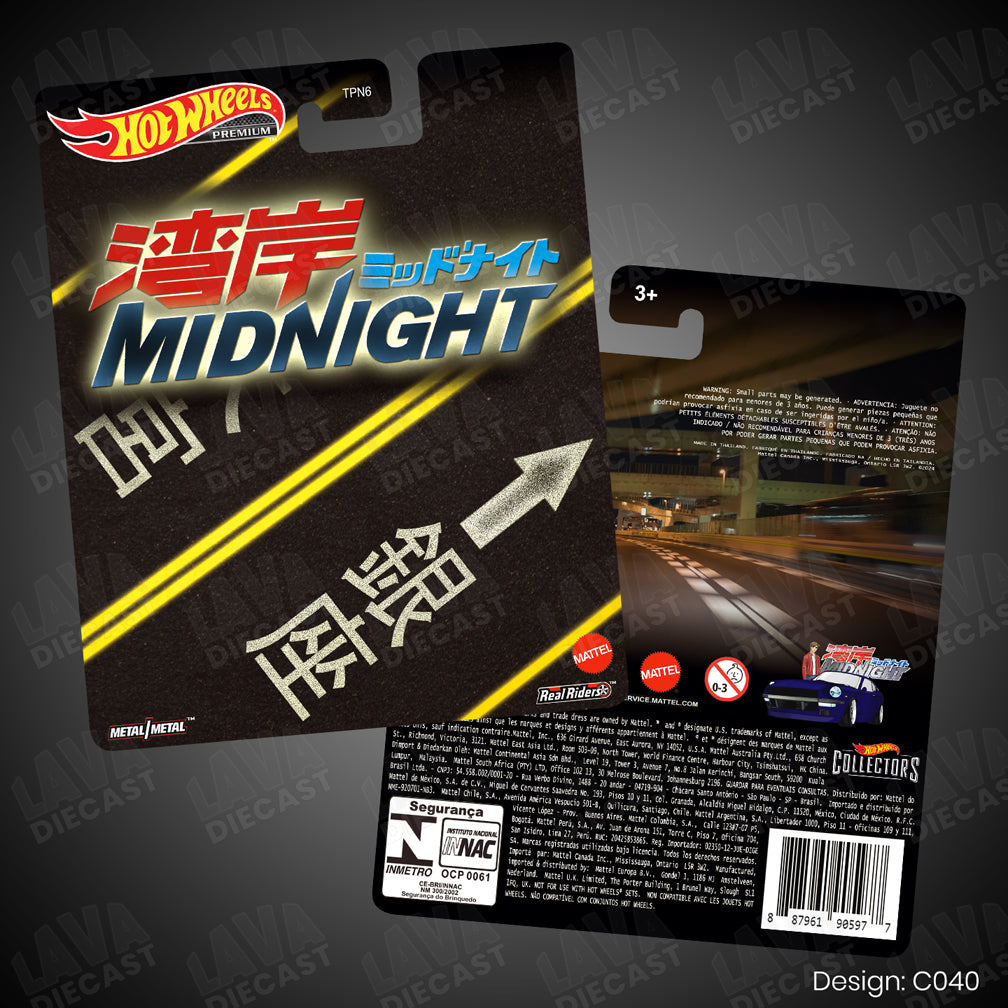 WANGAN MIDNIGHT Theme Premium Custom Hot Wheels Card for 1:64 Diecast