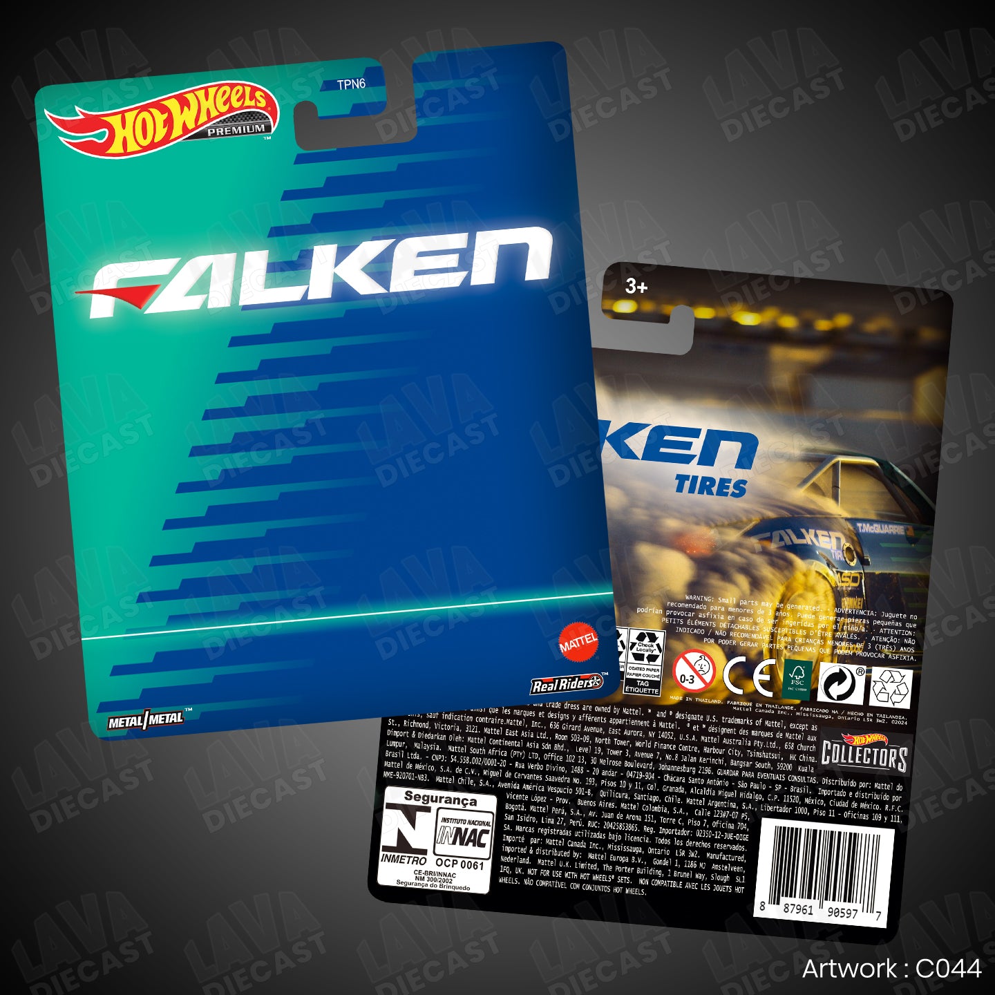 FALKEN Theme Premium Custom Hot Wheels Card for 1:64 Diecast