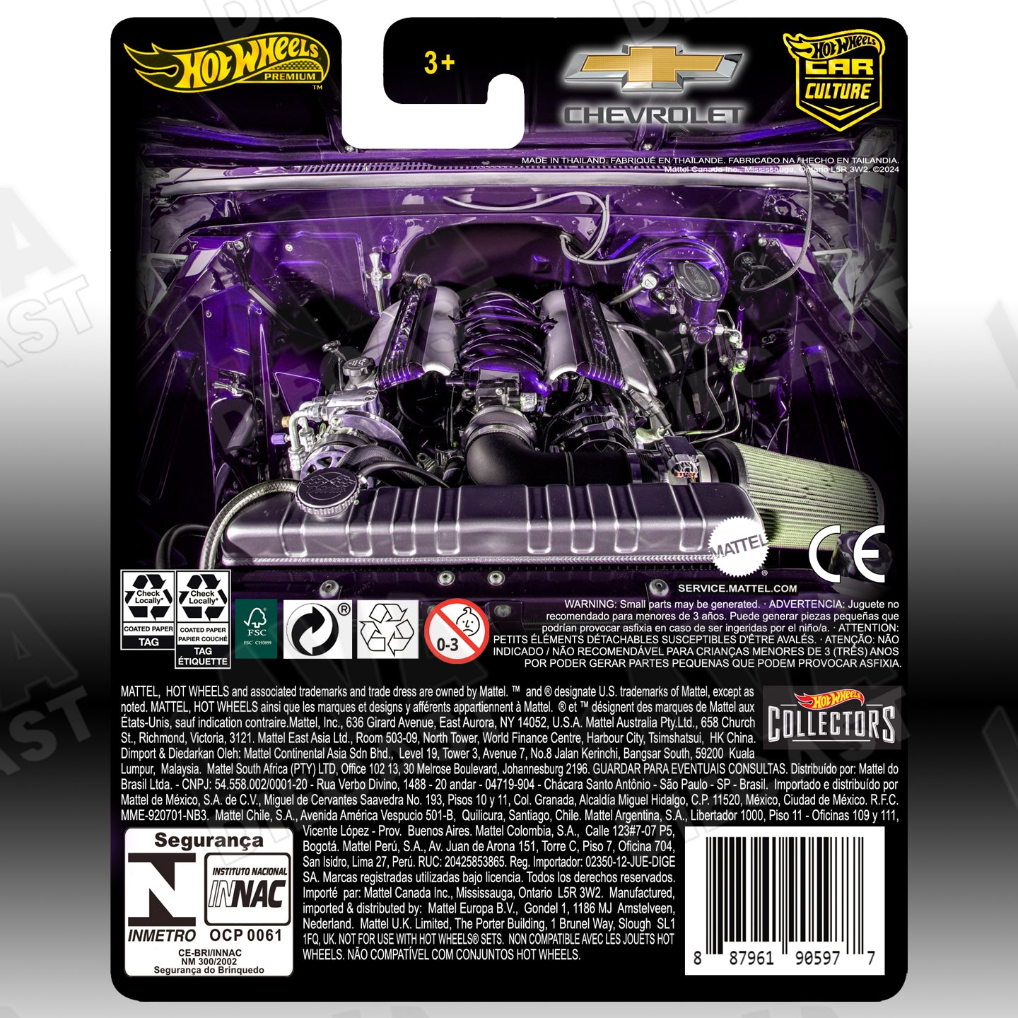 Purple ’62 Chevy Pickup w/ Green Trim (Multipack Exclusive) | Custom Hot Wheels Premium Card 1:64