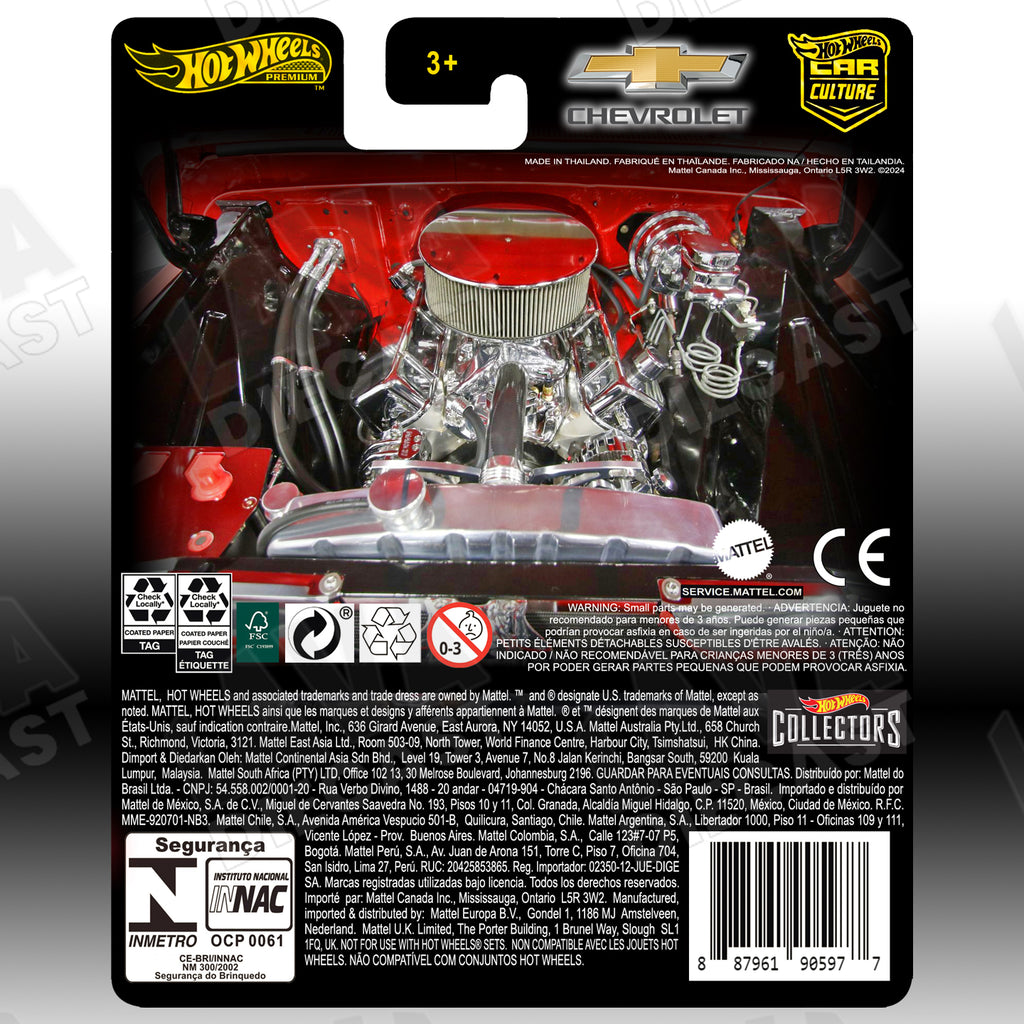 RED ’62 Chevy Pickup Speed Shop | Custom Premium 1:64 Hot Wheels Card | HW Hot Trucks (Fom 5 Pack Exclusive)