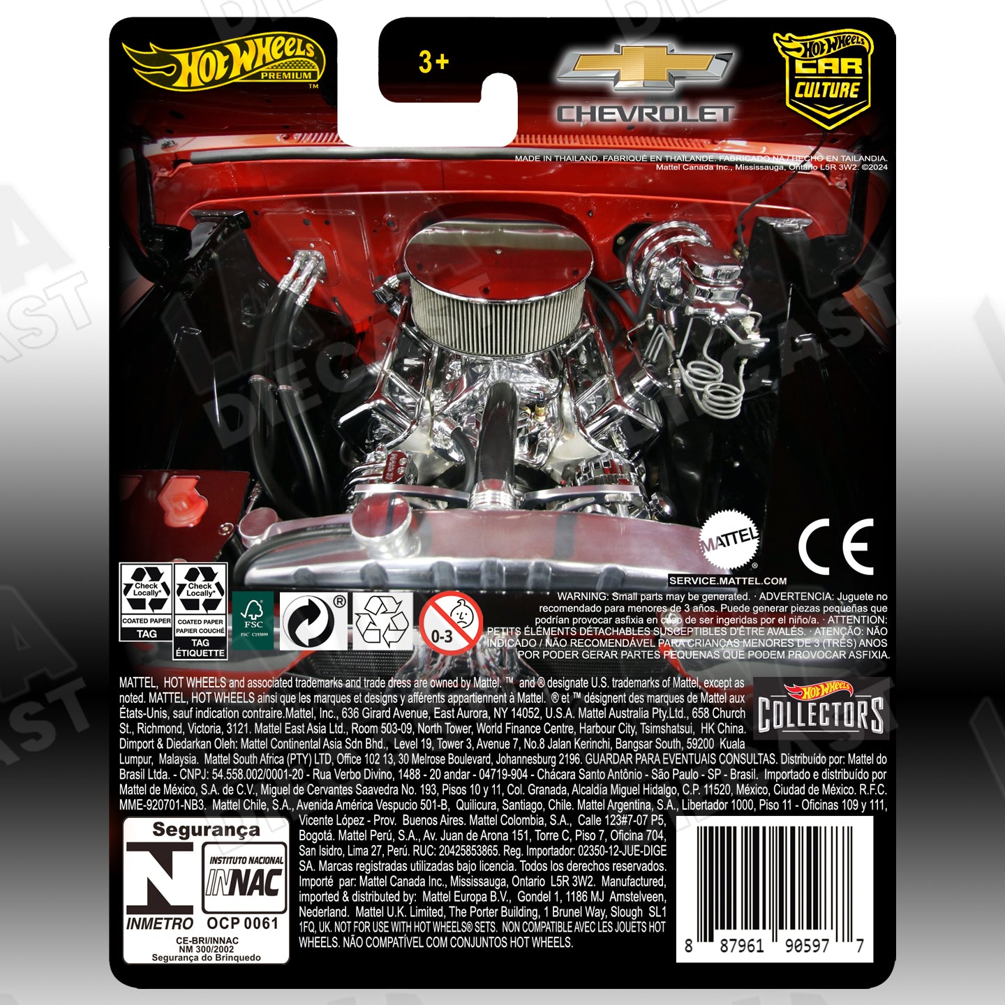 Red Custom ’62 Chevy Pickup Hot Trucks Series | Custom Premium 1:64 Hot Wheels Card (10 Pack Exclusive)