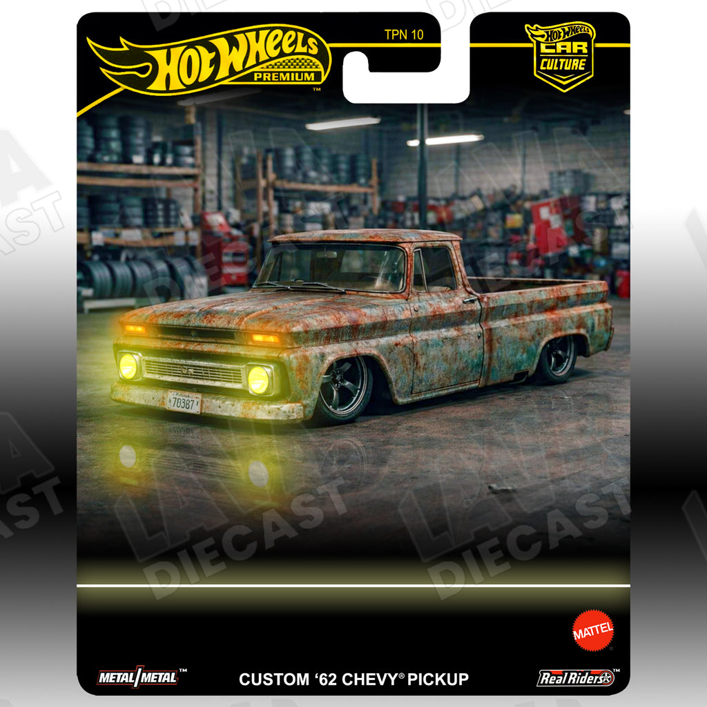 Patina Custom ’62 Chevy Pickup | Custom Hot Wheels Premium Card 1:64