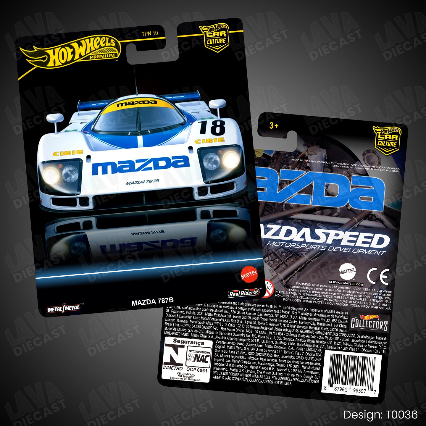 Mazda 787B MAZDASPEED Theme Premium Custom Hot Wheels Card for 1