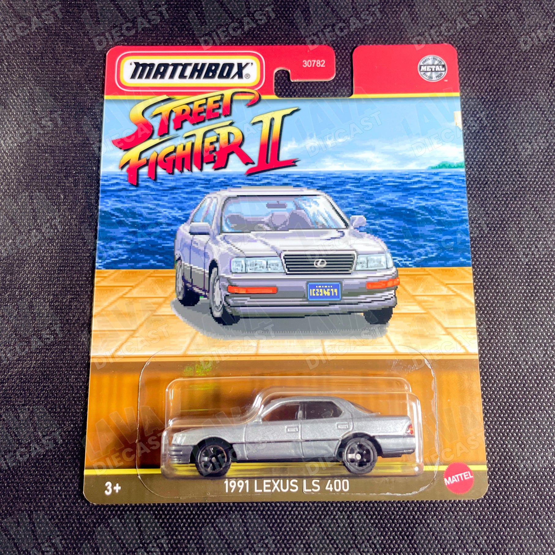 STREET FIGHTER II LEXUS LS 400 MATCHBOX + PREMIUM CUSTOM CARD SET | 1:64 DIECAST COLLECTOR EDITION