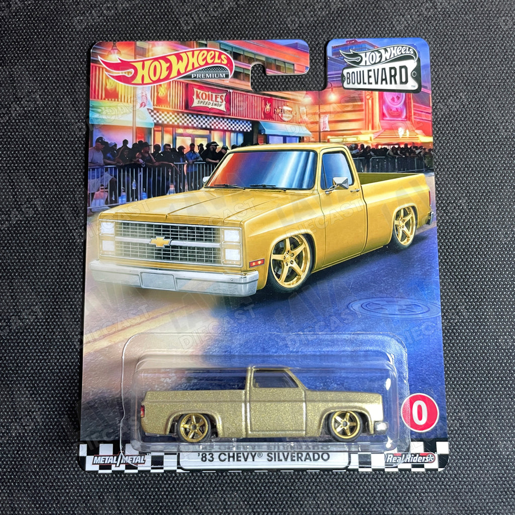 Hot Wheels '83 Chevy Silverado Boulevard #0 Full Custom Build + Card Set | Companion to Boulevard #1–5 | Lava Diecast