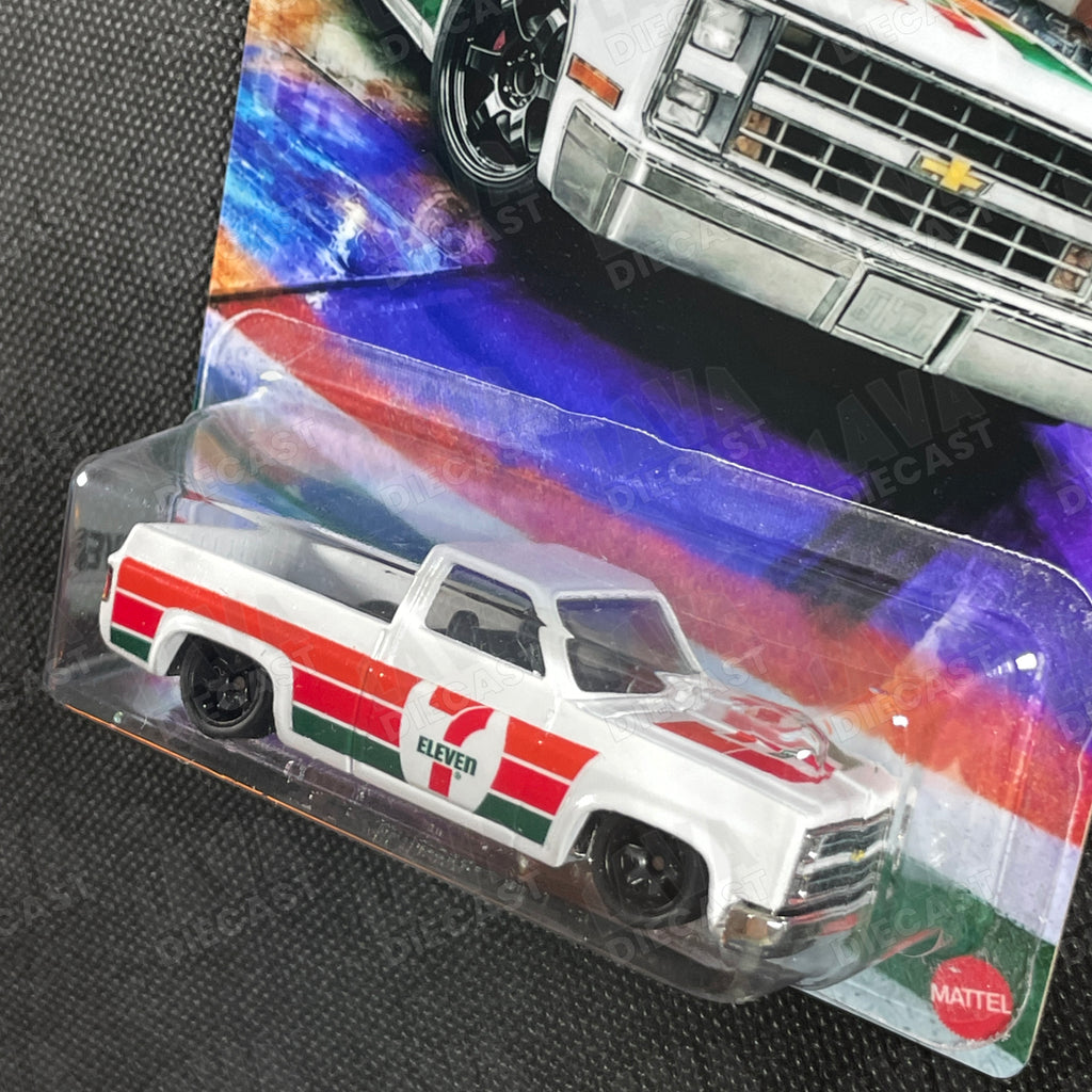 Hot Wheels ’83 Chevy Silverado 7-Eleven Theme Edition | Full Custom Build + Card Set | Lava Diecast 1:64