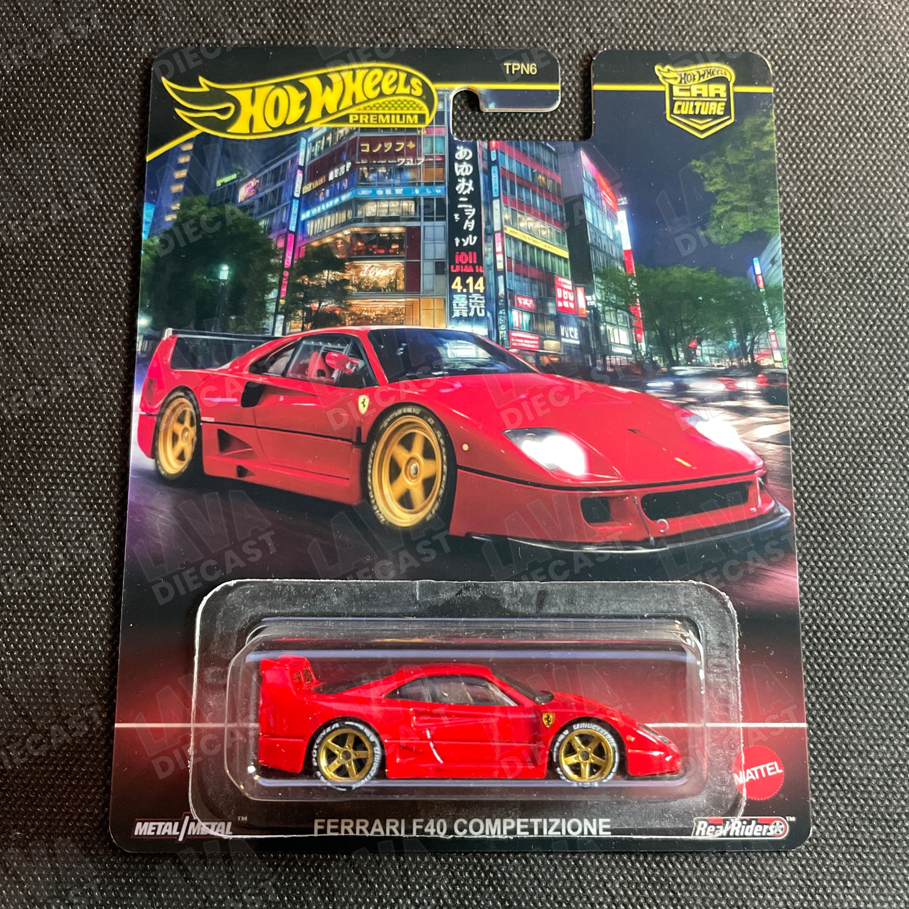 Hot Wheels Ferrari F40 Competizione | Custom Wheel Swap + Premium Lava Diecast Card Set 1:64