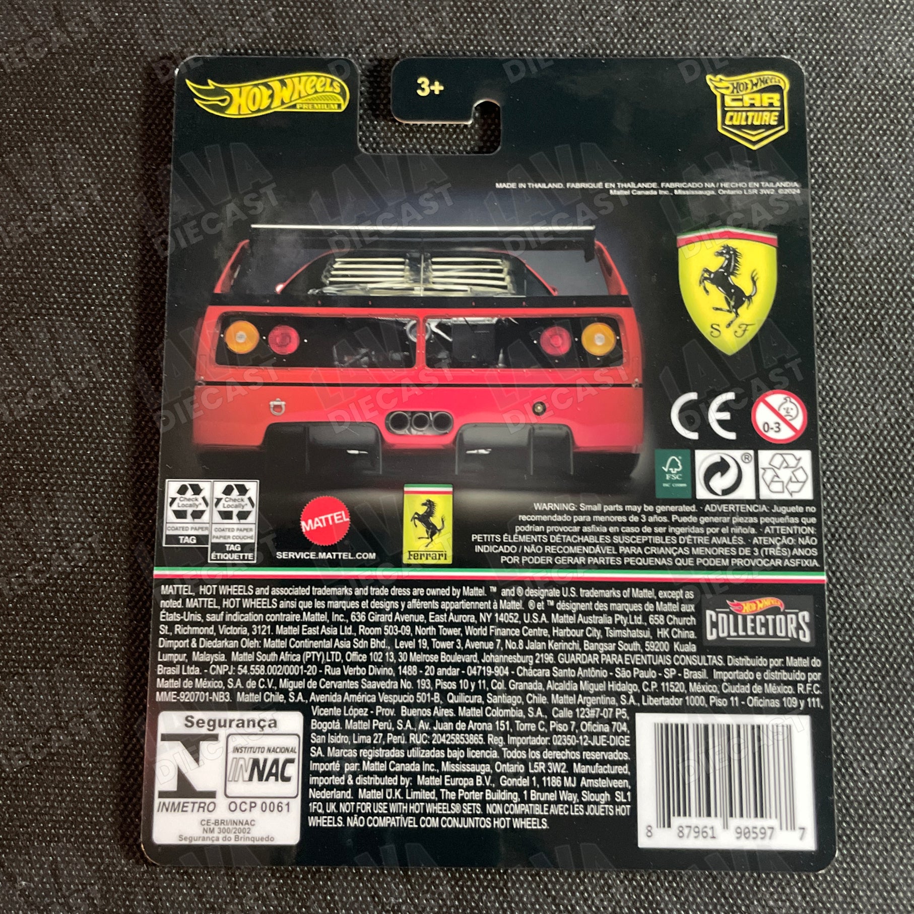 Hot Wheels Ferrari F40 Competizione | Custom Wheel Swap + Premium Lava Diecast Card Set 1:64