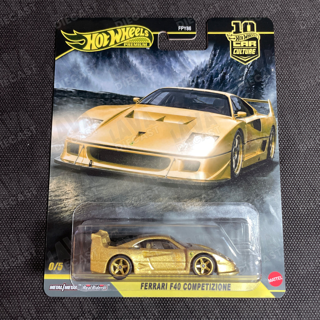 Hot Wheels Ferrari F40 Competizione Gold Chase Edition 2026 | Full Custom Build + Card Limited Set | Lava Diecast 1:64