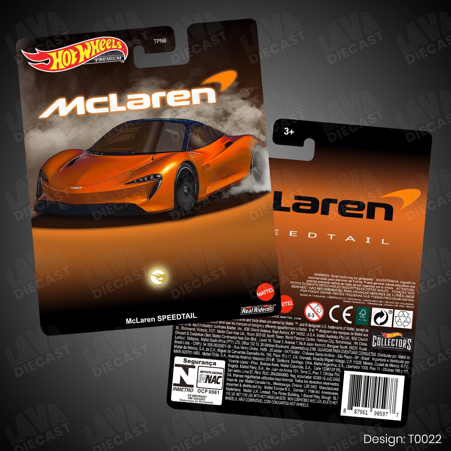 MCLAREN SPEEDTAIL STH Theme Premium Custom Hot Wheels Card for 1:64 Diecast