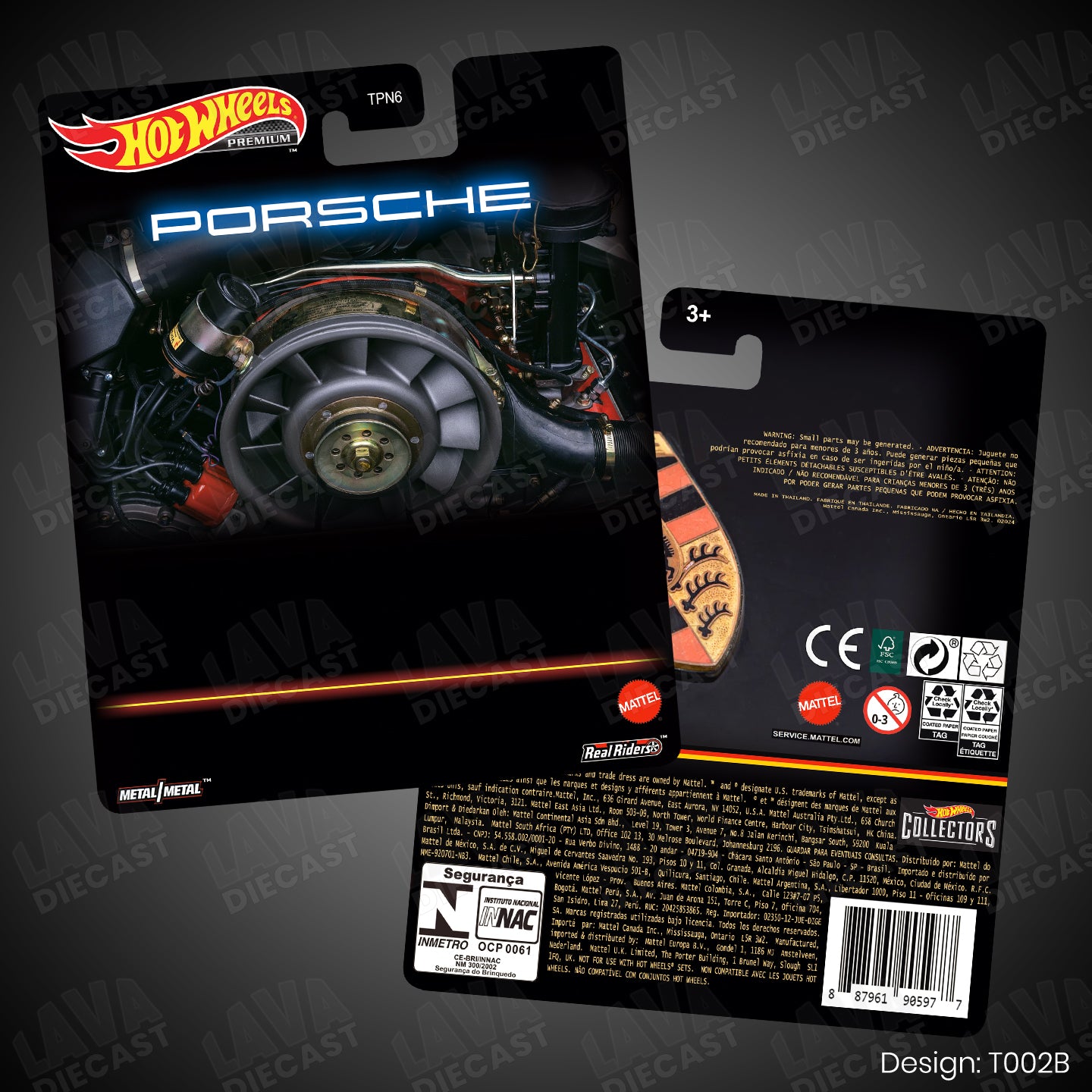PORSCHE Theme Premium Custom Hot Wheels Card for 1:64 Diecast