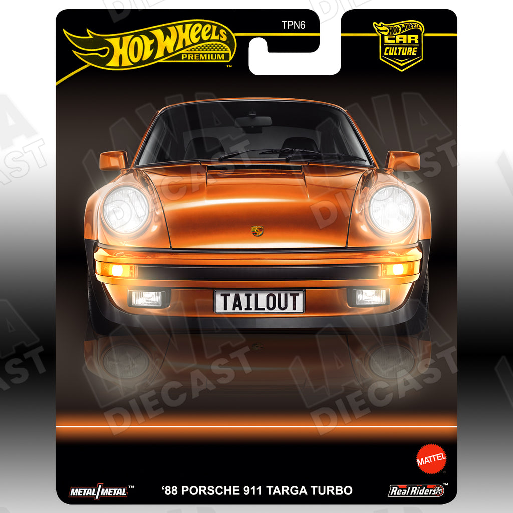 Hot Wheels RLC 1988 Porsche 911 Targa Turbo Custom Card | Premium 1:64 Diecast Display Card by Lava Diecast