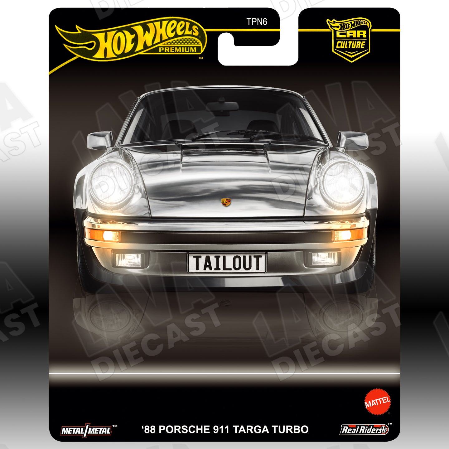 Hot Wheels RLC 1988 Porsche 911 Targa Turbo CHASE Custom Card | Premium 1:64 Diecast Display Card by Lava Diecast
