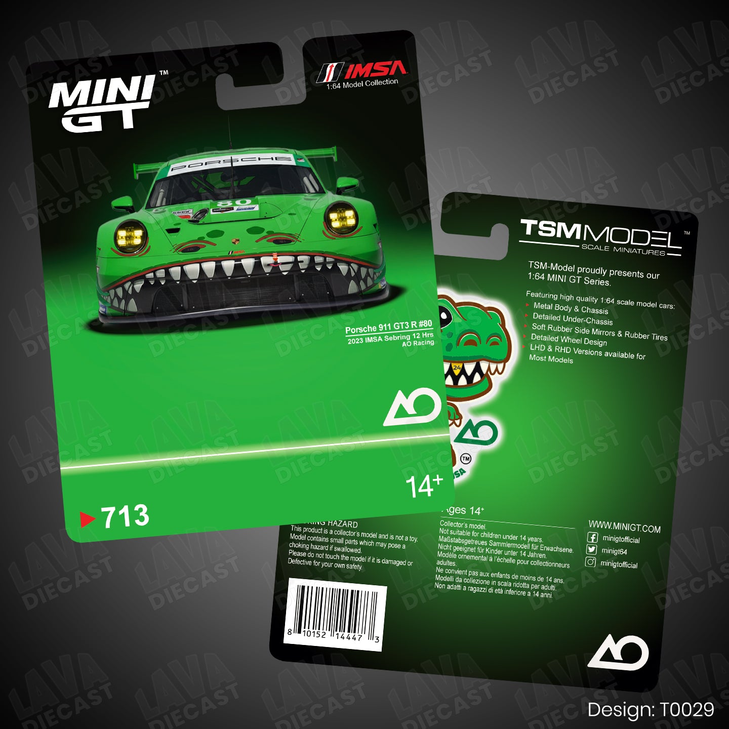 REXY PORSCHE 911 GT3 R 992 Theme Custom Card for MINI GT 1:64 Diecast