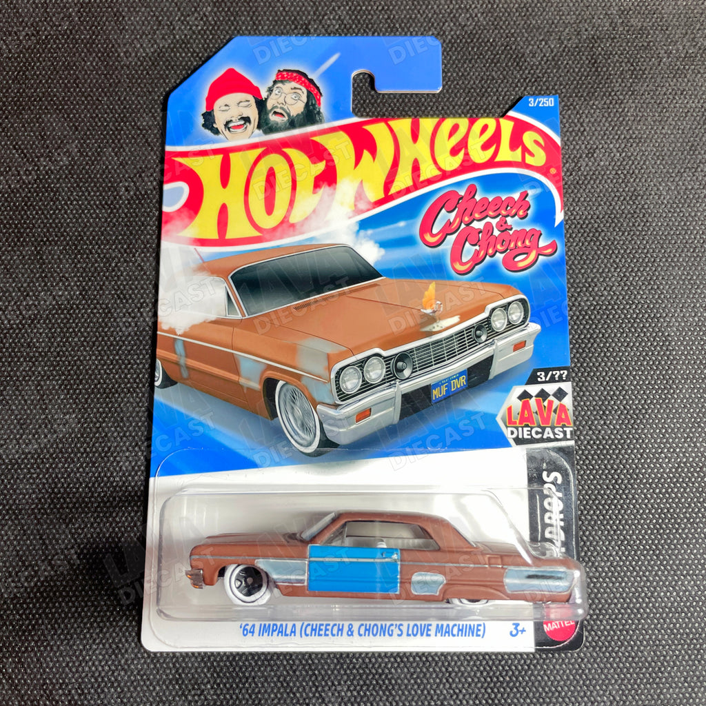 CHEECH & CHONG LOVE MACHINE ‘64 CHEVY IMPALA CUSTOM HOT WHEELS PREMIUM DIECAST TOY CAR SET | COLLECTOR EDITION